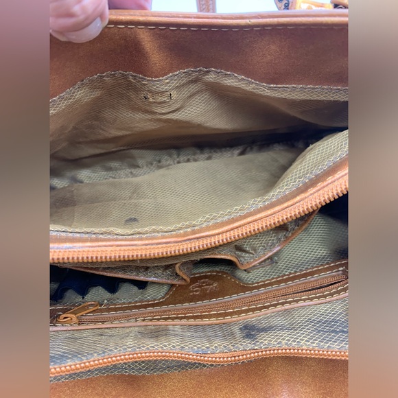 Marc Chantal M C Leather Croc Saddlebag Style Purse - Picture 8 of 15